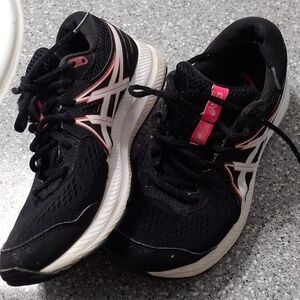 ASICS Women's Black and Pink Athletic Shoes